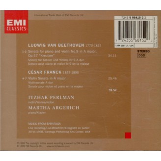 BEETHOVEN - Perlman - Sonate pour violon et piano n°9 op.47 'Kreutzer'..